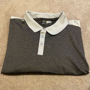 Callaway 5XLT charcoal/light grey opti-dri golf polo